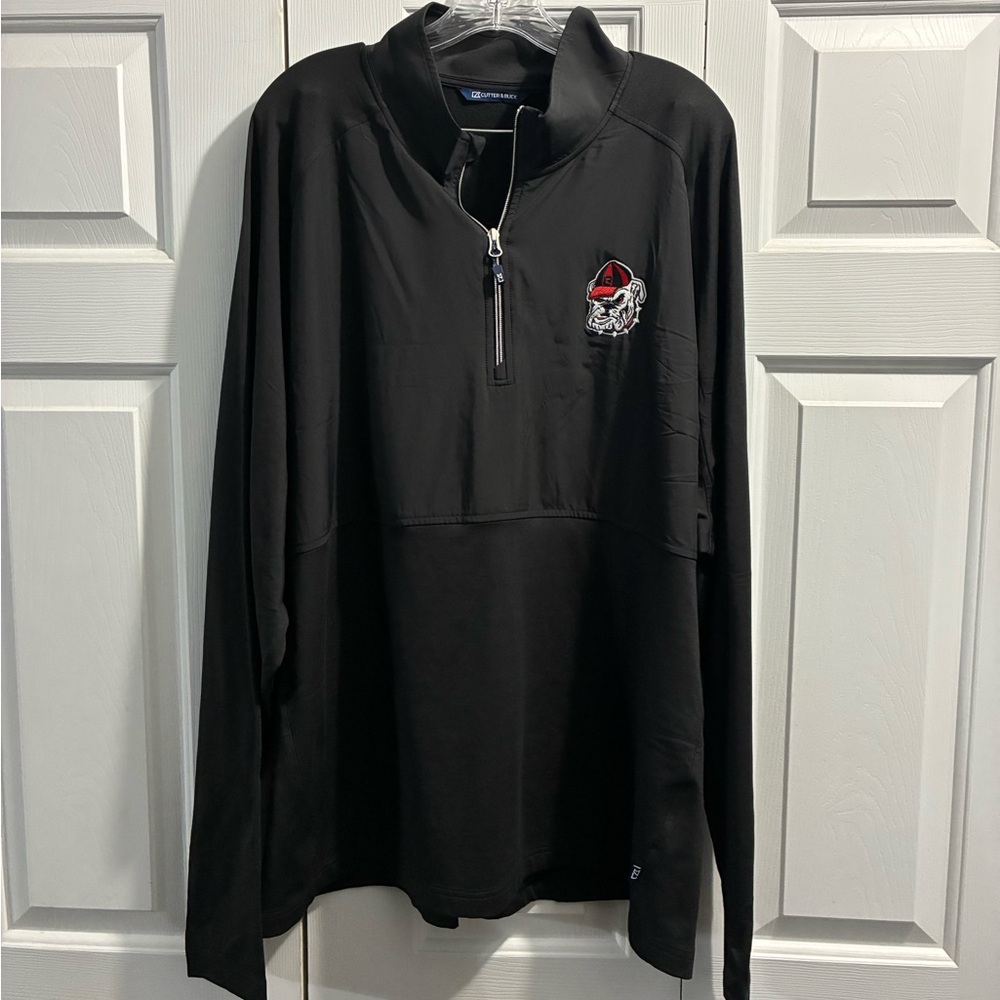 Georgia Bulldogs Cutter & Buck
Adapt Eco Knit Hybrid Recycled
Mens Quarter Zip